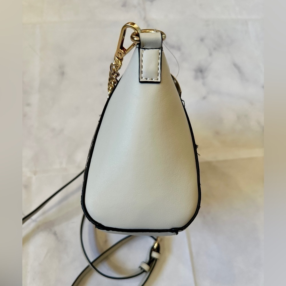 #19 NWT ALDO Etiraseann Handbag in Snakeskin/Cream - Picture 3 of 8